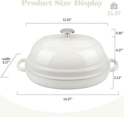 EDGING CASTING Enameled Oval Cast Iron Dutch Oven Pot - Image 2
