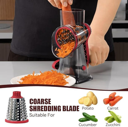 KEOUKE Rotary Cheese Grater Hand Crank Transparent - Image 2
