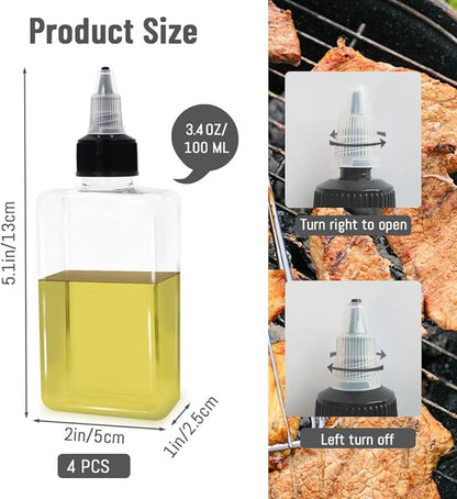 LELE LIFE 4Pcs Small Oil Dispenser Bottle - Image 2