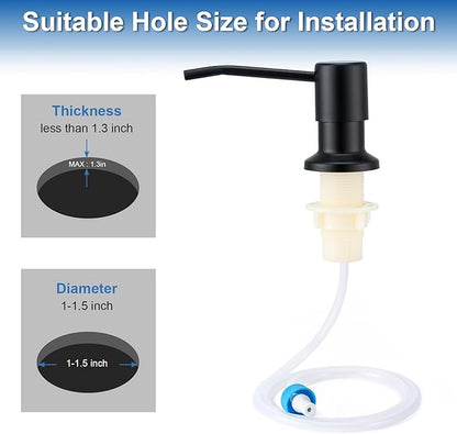 Husfunov Soap Dispenser for Kitchen Sink, Built in Sink Soap Dispenser - Image 5