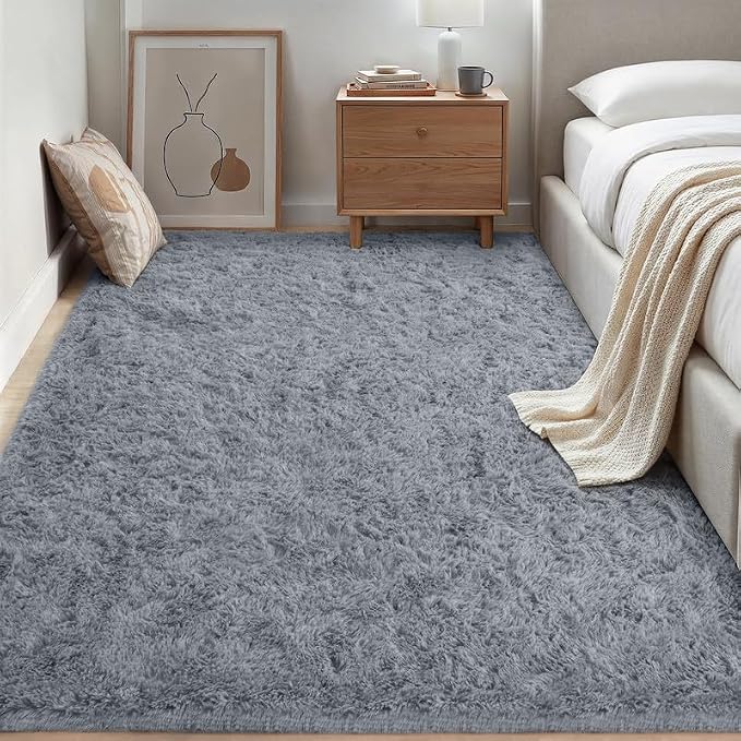 Area Rugs 9x12 Living Room Bedroom: Soft Fluffy Shag Rugs Upgrade Non-Slip High - Image 7