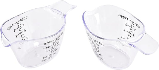 2 Pack Small Measuring Cups, 2oz/60ml Mini Measuring Cup by MiziDo