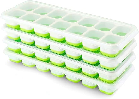 Ice Cube Trays 4 Pack, Airabc Silicone Ice Cube Trays by AlwaysMeetAllYourIceMakingNeeds