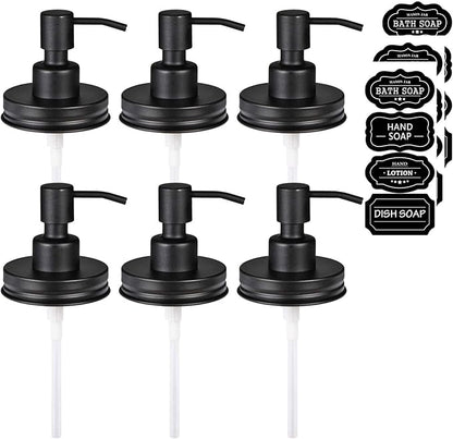 Amolliar Mason Jar Liquid Soap Dispenser Lid, 304 Stainless Steel Pump Lid by Amolliar
