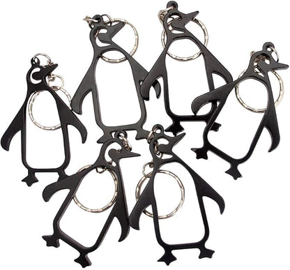 SWATOM Penguin Bottle Opener Keychain Beer Openers Tool Key Chain Ring - Image 3