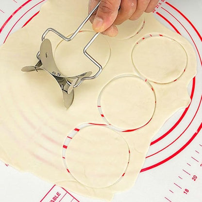 Stainless Steel Large Dumpling Skin Dough Circle Roller Machine Cutters Home - Image 4
