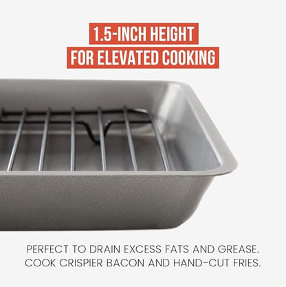 Chef Pomodoro Nonstick Carbon Steel Small Roasting Pan - Image 4