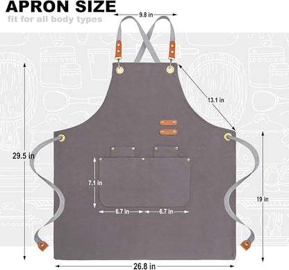 BeLuyi chef apron bib tool apron - Image 2