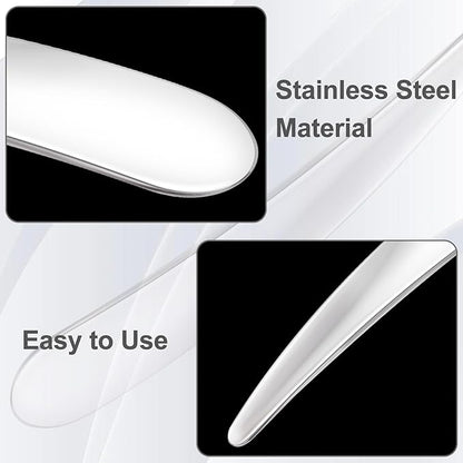 Pndeyo 3pcs Mini Stainless Steel Makeup Spatula, Reusable Cosmetic Cream - Image 3