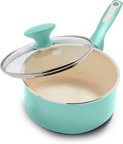 GreenPan Rio Healthy Ceramic Nonstick 2QT Saucepan by GreenPan