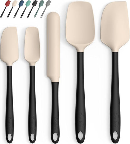 Coukre Silicone Spatula Set of 5, High Temperature Resistant, Food Grade by Coukre