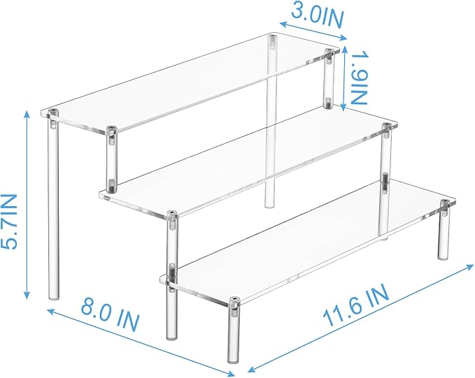 HENABLE Large Acrylic Display Risers, Perfume Stand Organizer, Tabletop Use - Image 5