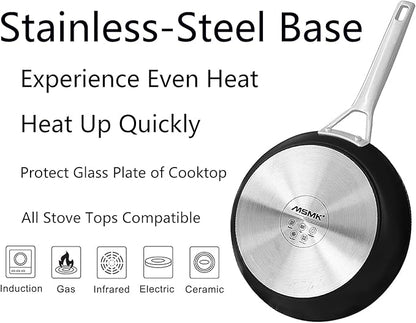 MsMk Small Frying pan, 8-inch Nonstick Durable Egg Omelet Skillet - Image 5