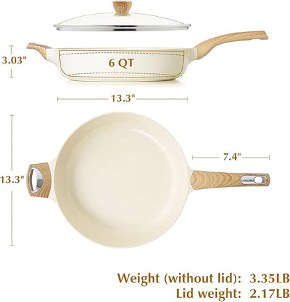 SENSARTE Ceramic Nonstick Frying Pan Skillet - Image 6