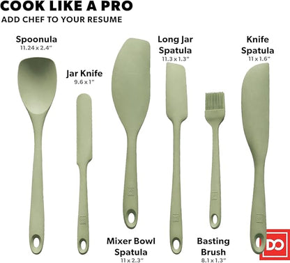DI ORO 6-Piece Silicone Spatula Set - Image 3