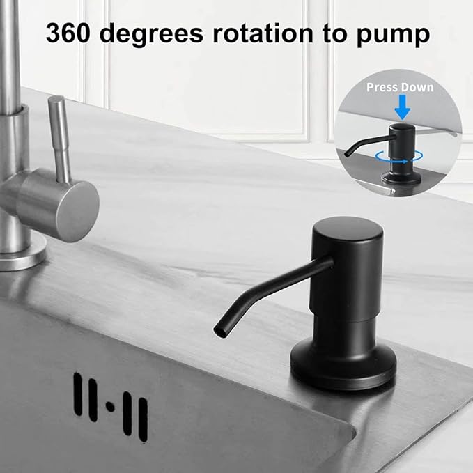 Soap Dispenser for Kitchen Sink, Stainless Steel Built in Soap Dispenser - Image 2