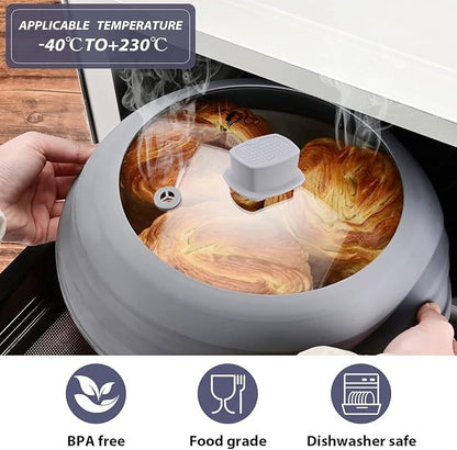 Tall Microwave Splatter Cover Glass Cover Guard Lid 5.8 inch Height - Image 2
