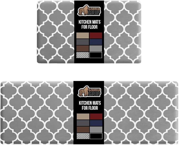 GORILLA GRIP 2 Pack Comfortable Cushioned Kitchen Mats by Unknown