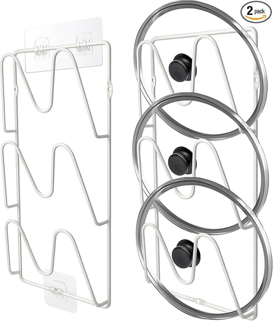 2 Pack Pot-Lid-Organizer, 6-Tier Pots and Pans Lid-Organizer by Unknown