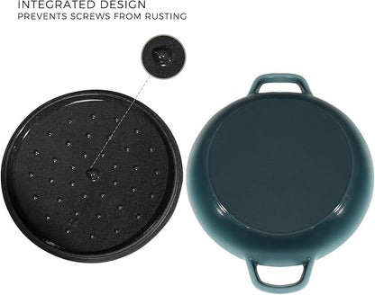 Flavehc Braiser Enameled Cast Iron Braiser 3 qt Braiser Pan - Image 5