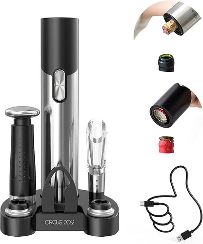 CIRCLE JOY Electric Wine Opener Set Automatic Wine Opener Kit by CIRCLEJOY