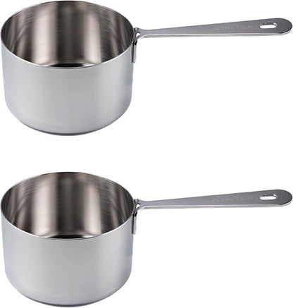 Honey Bear Kitchen 1 Cup 240 ml Measuring Scoop Cups, Polished Stainless Steel - Image 3