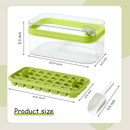 Ice Cube Tray with Lid and Bin, 2 Pack - Image 3