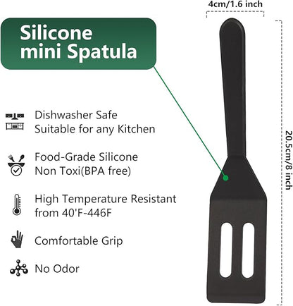 【2 Pack】Kunovo Small Spatula for Nonstick Cookware Mini Spatulas for kitchen Use - Image 5