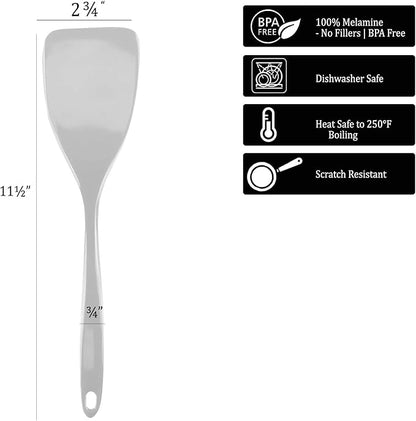 Spatula, Turner for Non-stick pans, Heat Resistant, BPA Free Melamine Utensil - Image 8