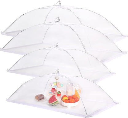 JULBEAR 4 Pcs Extra Large Mesh Food Cover Tent Umbrella Food Screen Covers by JULBEAR