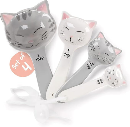 Cat Shaped Ceramic Measuring Spoons by Trendsettings
