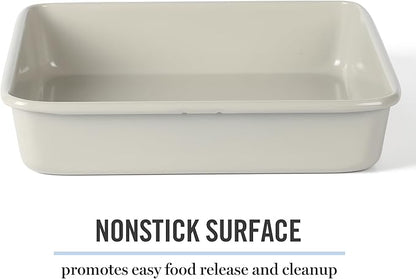 Martha Stewart Gallen 9 Inch Square Nonstick Carbon Steel Cake Pan – Cool Grey - Image 3