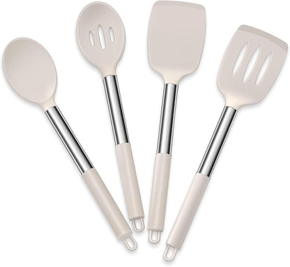 E-far Cooking Utensils Set of 4, Silicone Kitchen Utensils by E-far