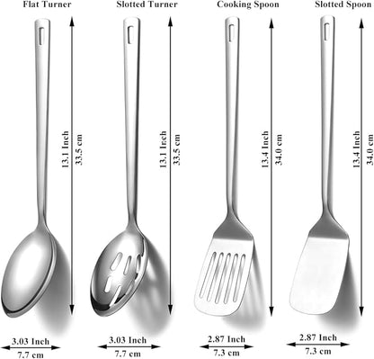 Homquen Stainless Steel Kitchen Utensils Set 4pcs, Cooking Utensils Set - Image 2