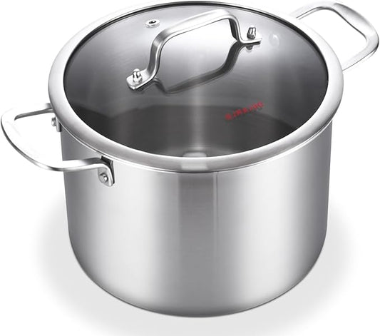 DELARLO Tri-Ply Stainless Steel 6QT Pot by DELARLOCOOKWARE