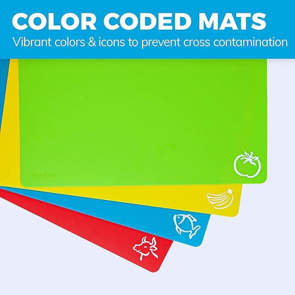 Cooler Kitchen 4 Piece Flexible Plastic Cutting Boards - Image 5