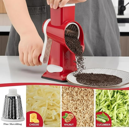 YOUCZON Rotary Cheese Grater Multi-Purpose Stainless Steel Cheese Shredder - Image 4
