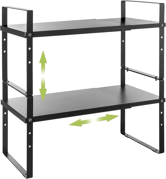 Across-Star Expandable Cabinet Shelf Organizer Rack, Stackable Kitchen Counter by Acorss-Star