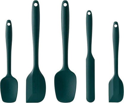 Silicone Spatula Set, 5 Piece Food Grade Rubber Spatulas by Hoewina