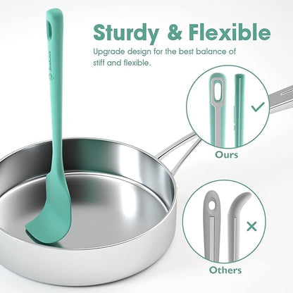 ChefAide 4 Pieces Silicone Spatula Set, Food Grade Rubber Spatula, Upgrade - Image 3