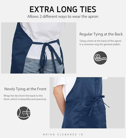 Syntus 4 Pack Adjustable Bib Apron - Image 6
