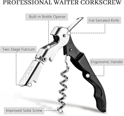HYZ 2-Pack Wine Opener Waiter Corkscrew, Professional Wine Key - Image 3