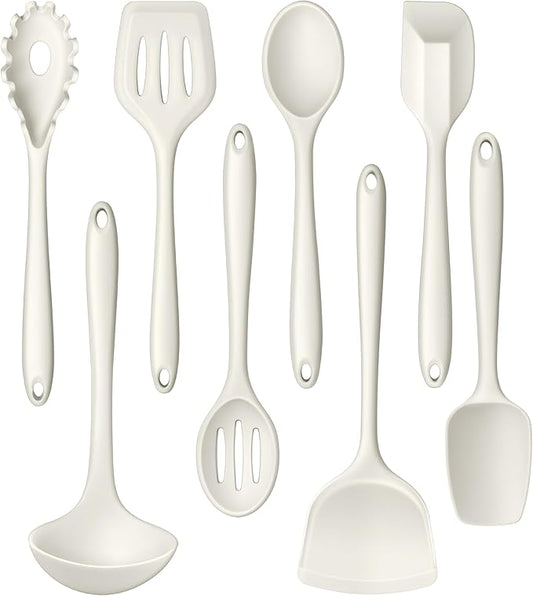 LIANYU 8Pcs Kitchen Cooking Utensils Set, Silicone Utensil Sets, Heat Resistant by LIANYU
