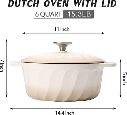 6 QT Enameled Cast Iron Dutch Oven - Image 2