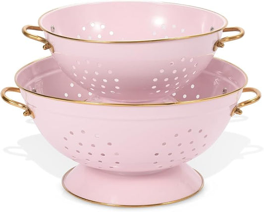 Metal Colander Set of 2, Strainer Basket by Unknown