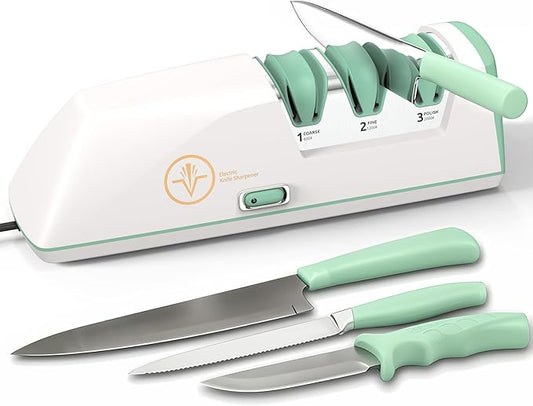 Electric Knife Sharpener with Replaceable Sharpening Head Easy to Change by VIDOMEHomeLLC