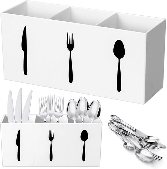 Suzile Acrylic Cutlery Storage Organizer Bin Silverware Caddy Countertop Knife by Suzile