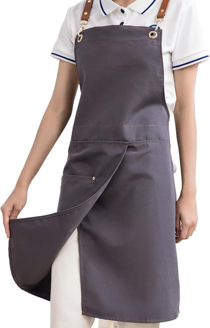 KITCHIEF Pottery Apron Split Leg, Cross Back Chef Apron - Image 6