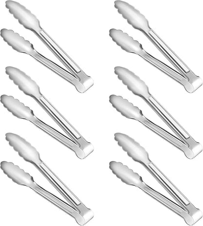 6 Pack Serving Tongs Kitchen Tongs, Buffet Tongs, Stainless Steel Food Tong by Must-havesForYourKitchen