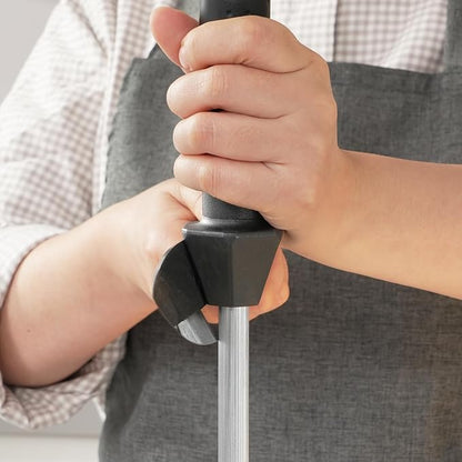 (a brand of SHARPAL) 108S 17.5-Inch/Rod L. 12-Inch Sharpening Steel Knife Sharpener Rod with Built-in Angle Guides Kitchen Knives Honer Knife Steel Honing Rod Chaira Para Cuchillos HRC 65